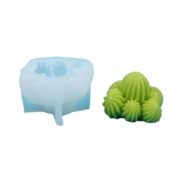 Imagem de Molde De Silicone Para Velas De Cacto Suculento DIY Para Sabonete Arom