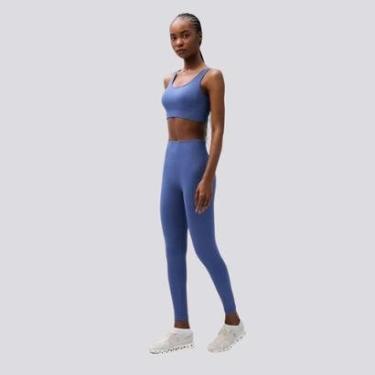Imagem de Calça Legging Hering Canelada Feminina Azul-Feminino