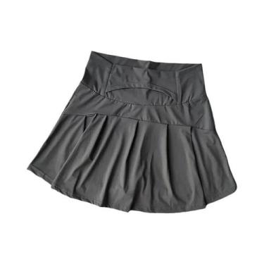 Imagem de Saia De Yoga Feminina De Cintura Alta Anti-reflexo Em Forma De a Com F