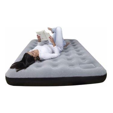 Imagem de Colchão Inflável De Casal Fit Nautika Com Inflador Embutido