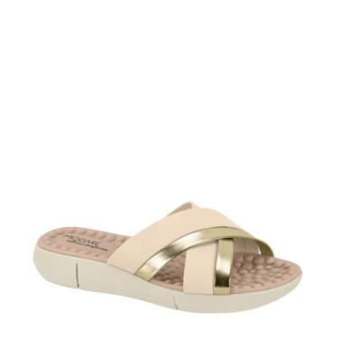 Imagem de Tamanco Feminino Modare Ultraconforto Ortopédico Chinelo, Creme, Doura