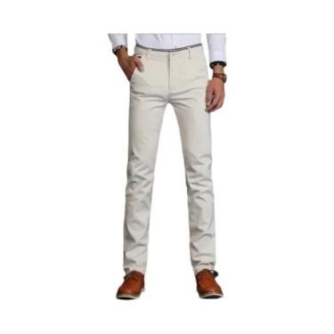 Imagem de Calças Casuais Finas De Algodão Para Homens, Primavera Verão, Cor Sóli