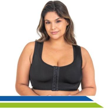 Imagem de Sutiã Plus Size Pós-Cirúrgico com Alça Regata 60109  New Form, Preto, 