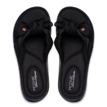 Imagem de Rasteira Feminina Modare Ultra Conforto Soft Preto, Preto, 37