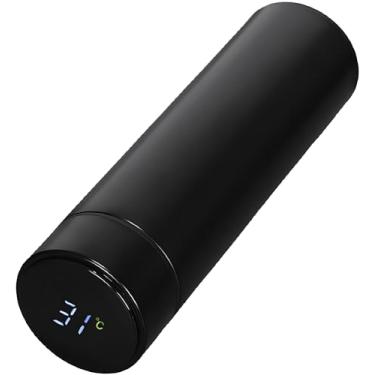 Imagem de Garrafa Térmica Com Sensor Temperatura Digital LED Inteligente 500ml Aço Inox Isolamento Vácuo