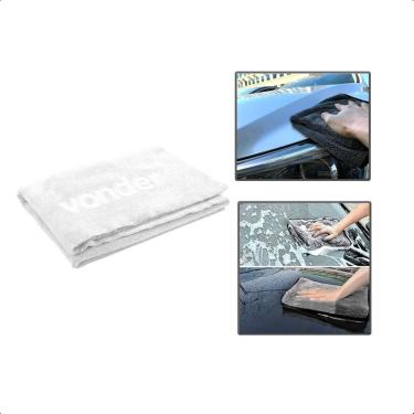 Imagem de Toalha Microfibra Extramacia Seca Automotiva 60X40Cm Branco