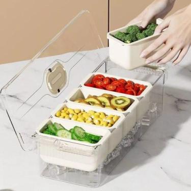 Imagem de Conjunto 12 Peças Potes Herméticos Tampa Armazenamento Alimentos Conse