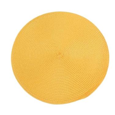 Imagem de Jogo Americano Redondo Sousplat 38cm,Mesa Posta Jantar e Cozinha Descanso de Prato(4,Dourado)