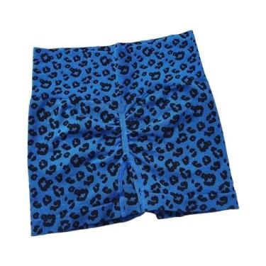 Imagem de Shorts Femininos De Cintura Alta Com Estampa De Leopardo, Efeito Levan