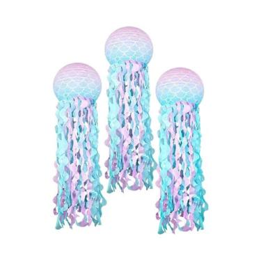 Imagem de Conjunto De Lanternas De Papel Com Escamas De Água-Viva, 3 Peças, 8/10