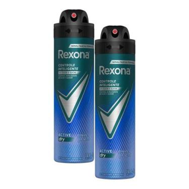 Imagem de Kit 2 Desodorantes Rexona Men Aerossol Antitranspirante Active 150ml
