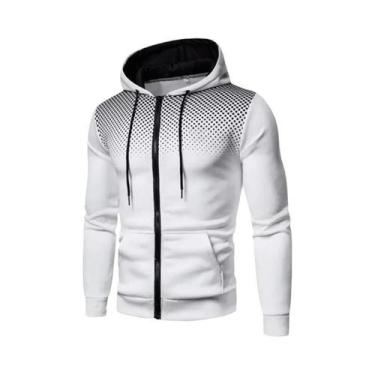 Imagem de Jaqueta Casual Masculina De Outono Inverno, Hoodie Com Zíper E Estampa