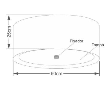 Imagem de Plafon Para Sala De Estar Cilíndrico Se-3008 Cúpula Cor Café Bege