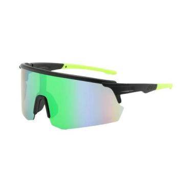 Imagem de Óculos De Ciclismo Masculinos Oversized Com Lentes Espelhadas Anti-UV 