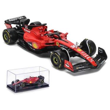 Imagem de Ferrari F-1 Sf23 com Piloto Charles Leclerc 16 Burago 1/43, Vermelho