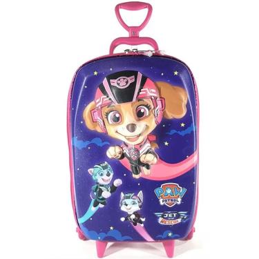 Imagem de Mochila Escolar de Rodinhas Mala Patrulha Canina SKYE JET Maxtoy AZUL-ESCURO