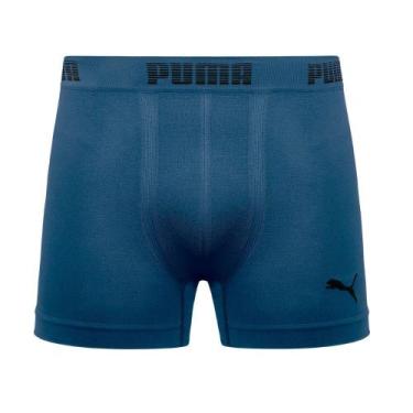 Imagem de Cueca Puma Boxer Microfibra Sem Costura Adulto Cós 40MM, Azul intenso,
