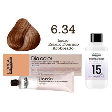 Imagem de Tonalizante Dia Color 6.34 Louro Escuro Dourado Acobreado + Emulsão Re