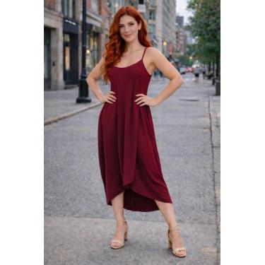 Imagem de Vestido transpassado moda femenina - modanascimento2021, Vinho, M