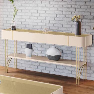 Imagem de Aparador Decorativo Industrial Sala de Estar Jantar La Vie B01 Off Whi