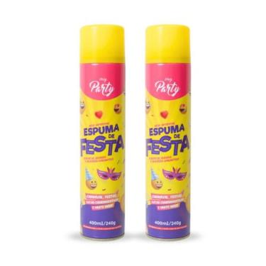 Imagem de Kit 2 Espuma de Festa Neve Artificial 400ml Carnaval Spray - My Paty