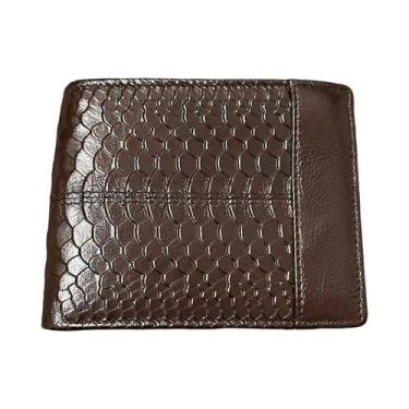 Imagem de Carteira Masculina De Couro Genuíno RFID WESTAL Com Porta-Moedas E Por