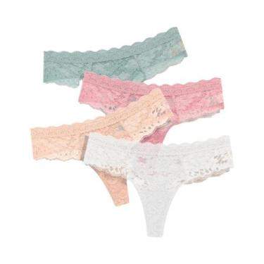 Imagem de Conjunto De Calcinhas Sexy De Renda Para Mulheres, Respirável, Cintura