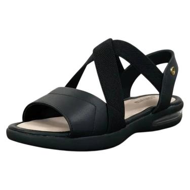 Imagem de Sandalia Feminina Anabela Tira Elástica Conforto Comfortflex