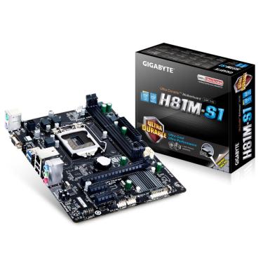 Imagem de Gigabyte GA-H81M-S1 (LGA 1150 - DDR3 1600) - Chipset Intel H81 - Liquidação última peça...