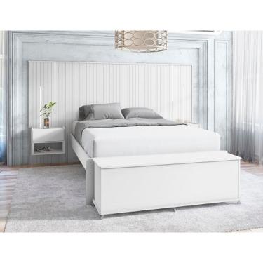 Imagem de Baú Banco Luca Branco - Casa D Móveis