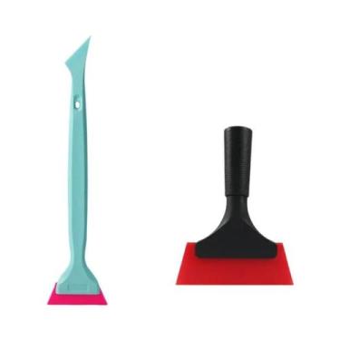 Imagem de Raspador De Borracha Para Vidros De Carro, Mini Ferramenta 2 Em 1 Para