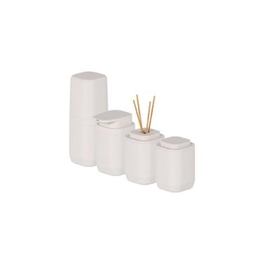 Imagem de Kit de acessórios de bancada com porta sabonete líquido Ou 4 peças Linha Aura