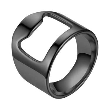 Imagem de Abridor De Garrafas Em Aço Inoxidável Com Anel, Saca-rolhas E Abridor 