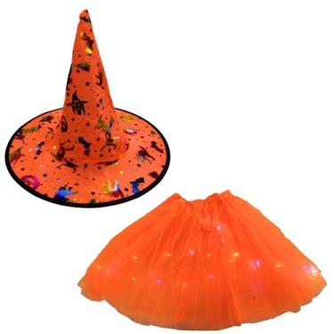 Imagem de Saia de Tule com Luzes de LED e Chapéu em TNT para Halloween - DREAM I