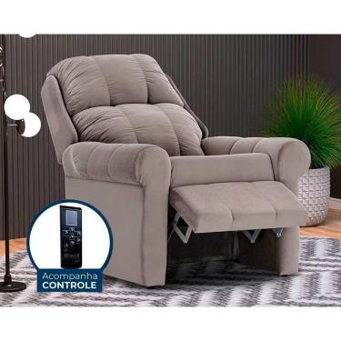 Imagem de Poltrona Do Papai Reclinável MH 1216 Two Way Com Massagem Suede Cinza Herval