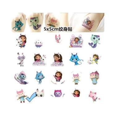 Imagem de Adesivos De Tatuagem De Gatos De Desenho Animado Kawaii Anime 20PCS Ga