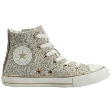 Imagem de Tênis Infantil Converse All Star Original Side Zip Pretty Patina Cano Alto Brilho Estiloso-Feminino