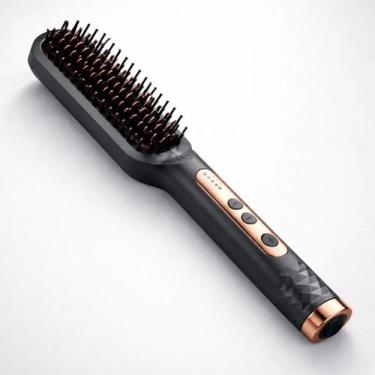 Imagem de Escova Alisadora Elétrica Bivolt, Cinza, Bivolt