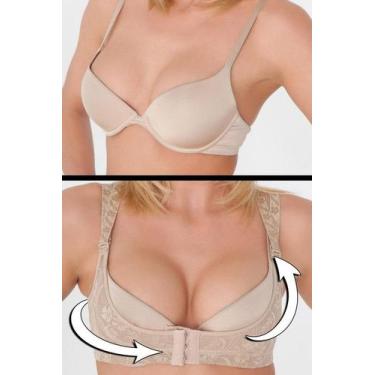 Imagem de Corretor Postural Feminino Com Bojo Sustentação Push Up Levanta Peito 