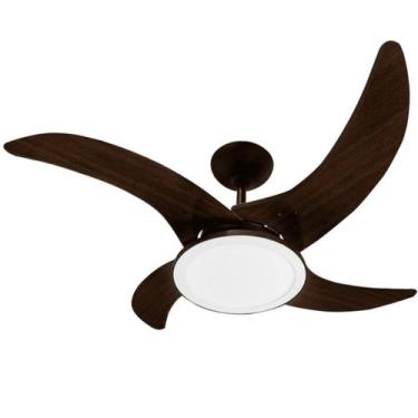 Imagem de Ventilador De Teto Tufão Mareiro Led Tron Marrom Café 4 Pás MDF Silenc