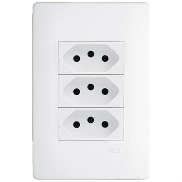Imagem de 3 Tomadas Habitat 2p+t 10a 250 Volts - 3126 - Fame 3 Tomadas 2p+t 10a 