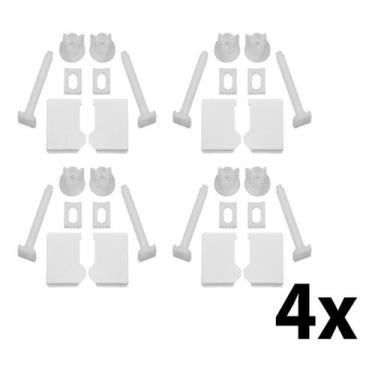 Imagem de Kit 4 Conjunto Parafuso Fixação De Assentos Sanitários Astra