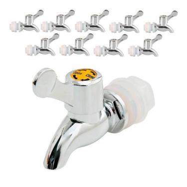 Imagem de Kit 10 Torneiras Para Suqueira Dispenser Plástico Prata Luxo Filtro Co