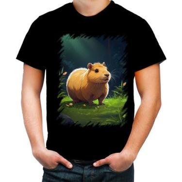 Imagem de Camiseta Colorida Capivara do Bem Animalzinho 9 - Kasubeck Store®, XG