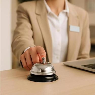 Imagem de 4 Un Sino Sineta Campainha Mesa Recepção Balcão Hotel Restaurante - - 