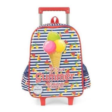 Imagem de Mochila De Rodinhas Escolar De Menina Sorvete E Frutinhas - LUXCEL