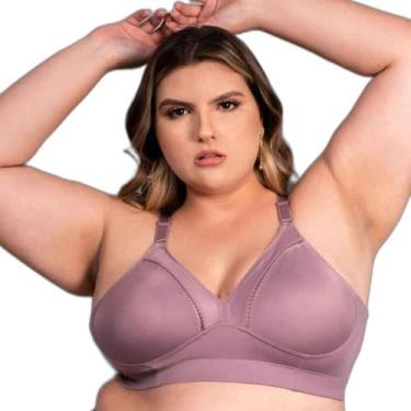 Imagem de Sutiã De Lingerie Cobertura Total Sem Bojo Sem Aro Duloren, Berinjela,
