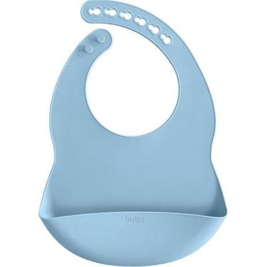 Imagem de Babador pega migalhas azul silicone 15639 buba, UNICA
