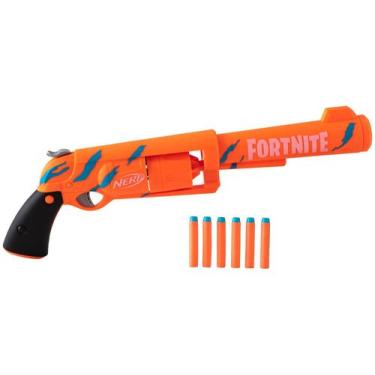 Imagem de Lança Dardos Nerf Fortnite Fortnite 6-sh Hasbro (331494), Laranja e pr