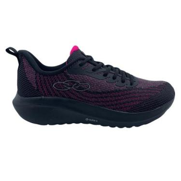 Imagem de Tênis Olympikus Esportivo Feminino Acqua Preto com Rosa, Preto, 40